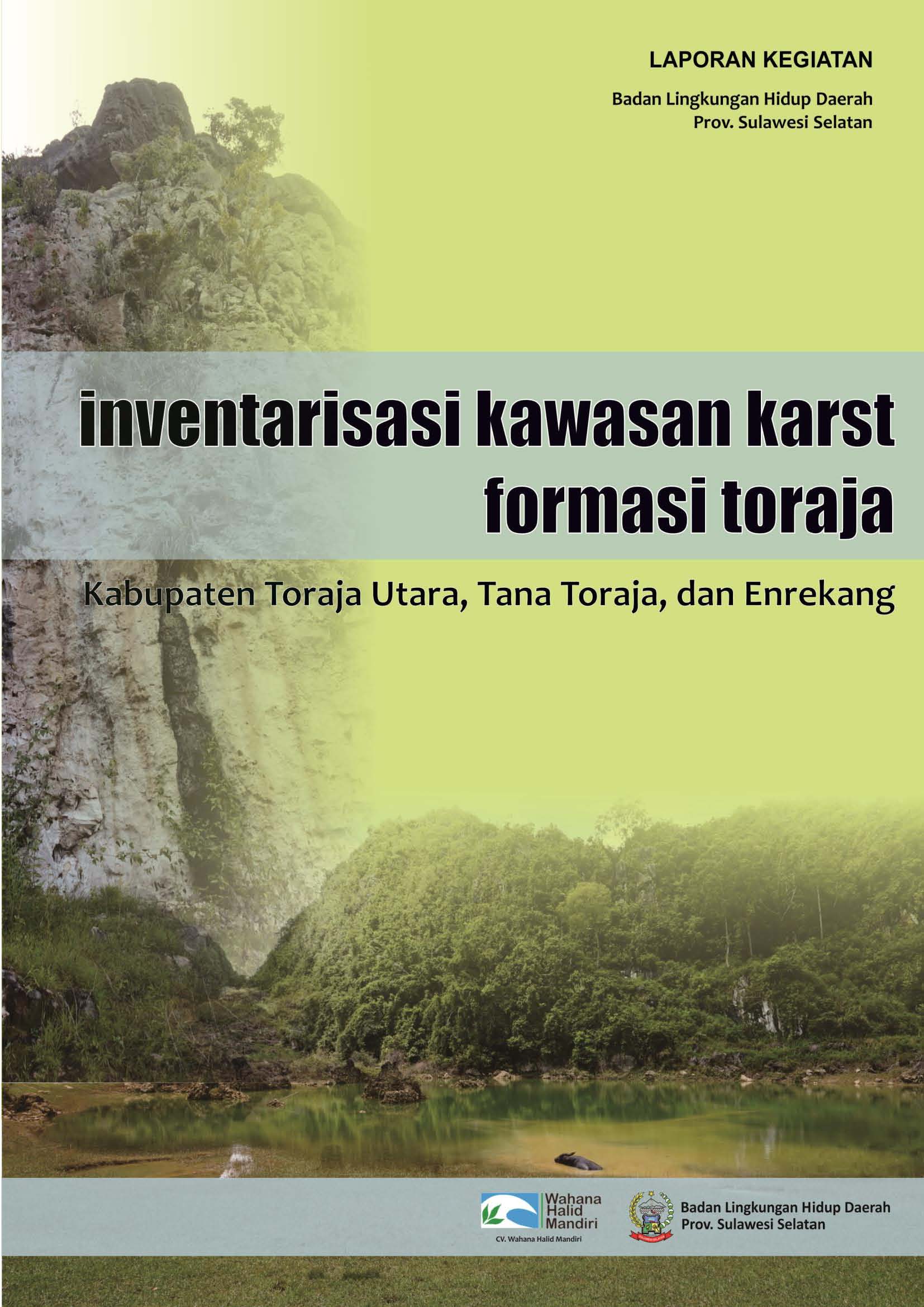 Cover INVENTARISASI KAWASAN KARST FORMASI TORAJA