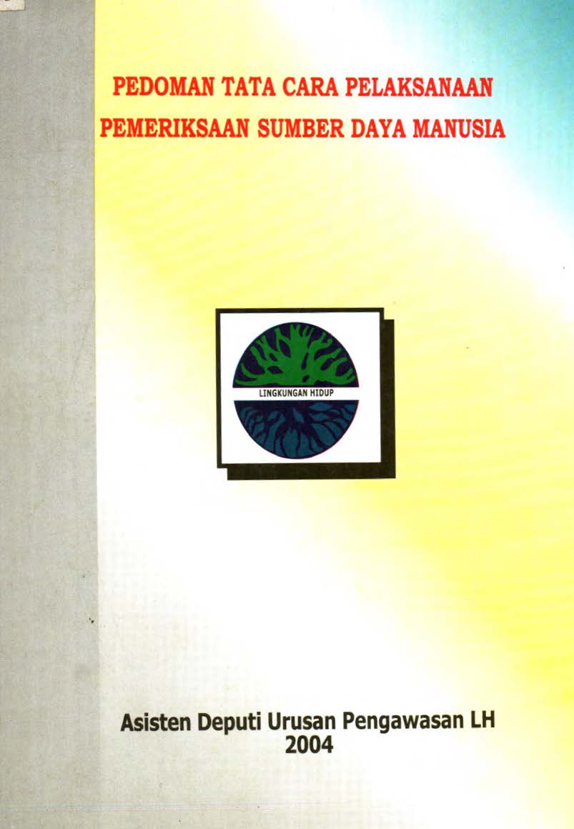 Cover PEDOMAN TATA CARA PEMERIKSANAAN SUMBER DAYA MANUSIA