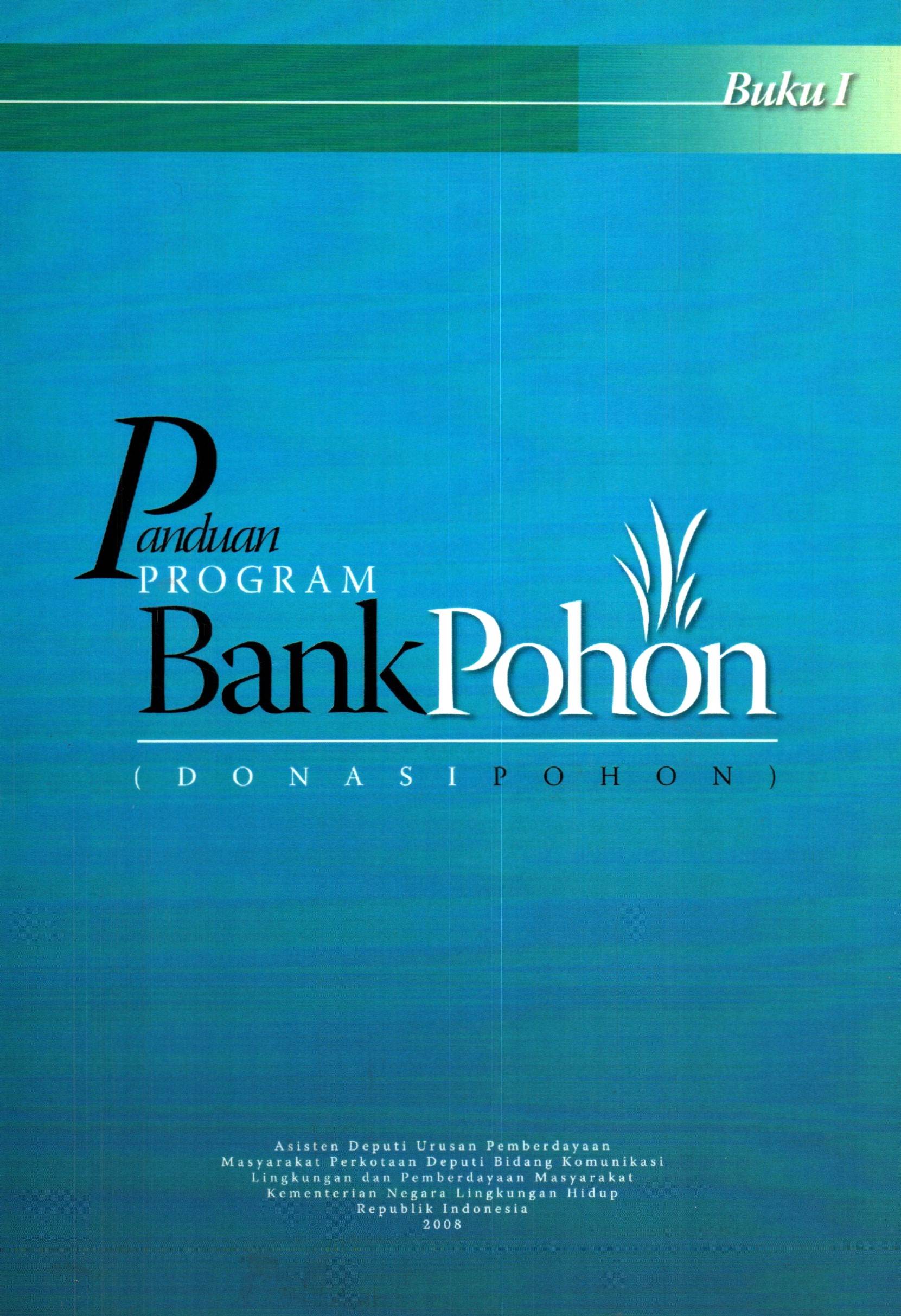 Cover PANDUAN PROGRAM BANK POHON_BUKU 1