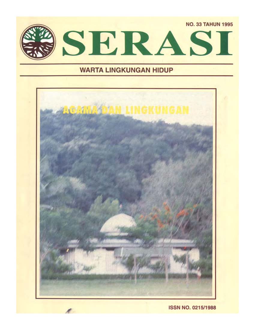 Cover SERASI NOMOR 33 TAHUN 1995 _ AGAMA DAN LINGKUNGAN