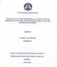 Image of Pemanfaatan koleksi digital : studi kasus di Perpustakaan Emil Salim Kementerian Negara 57 / Annisa Anandari