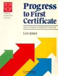 Image of Progress to first certificate : self - study students book / Jones, Leo